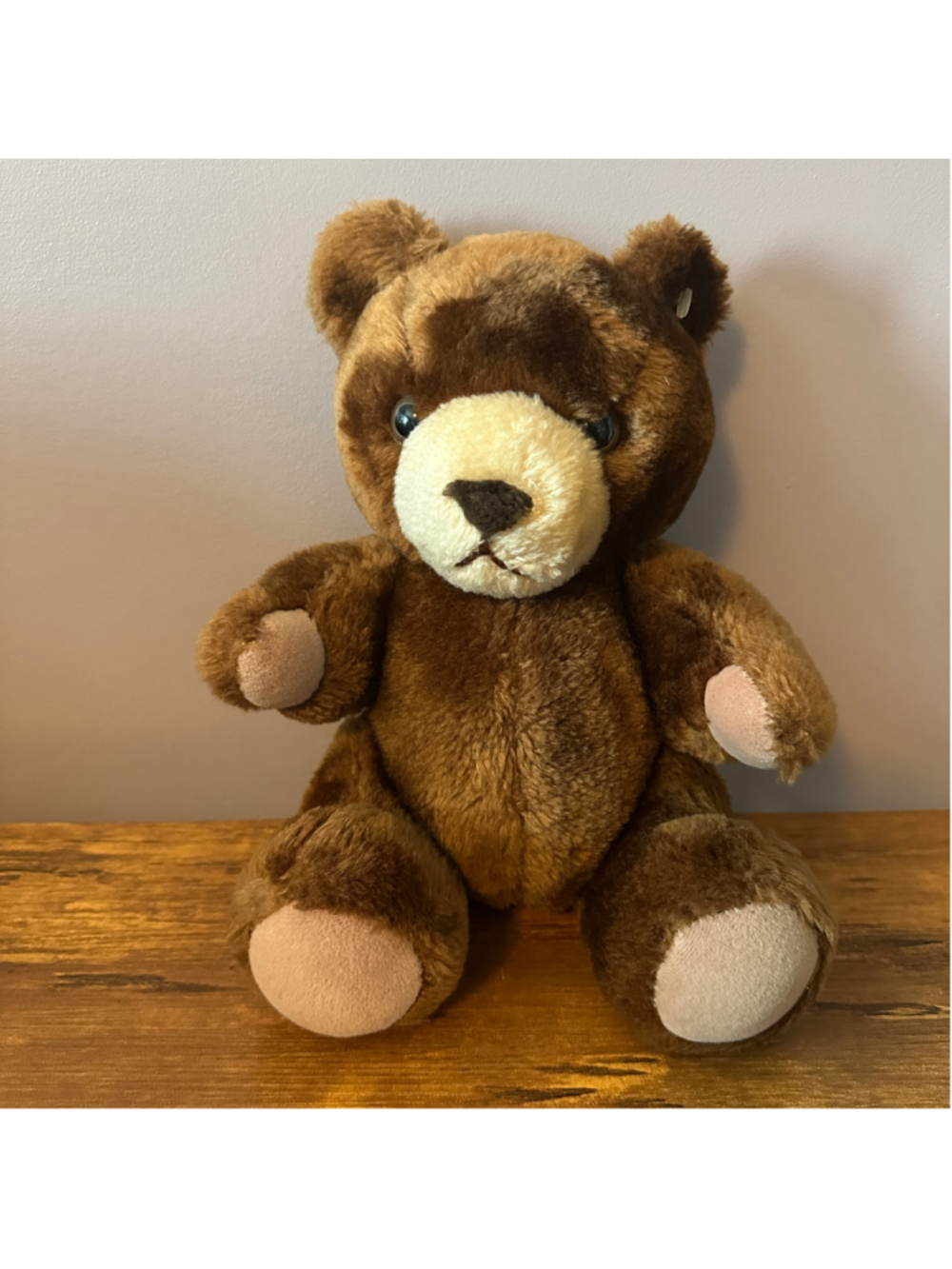 Mary Meyer Teddy Bear Plush 9" Brown Cream Made in Korea Vintage Style
